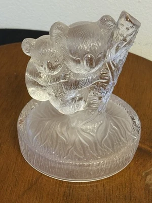 vintage Oneida Capri Collection crystal figurine of a koala bear with a joey. - Image 1 of 4