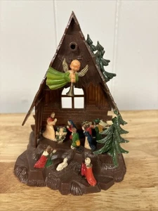Plastic Nativity Scene Hong Kong 6" Christmas Decor Manger Creche Missing Angel - Picture 1 of 7