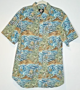 VTG Reyn Spooner Hawaiian Print Shirt Mens 2XL Button Down Palm Trees Tailored - Picture 1 of 9