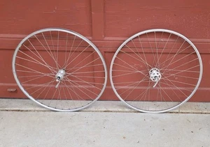 Campagnolo Campy Record Hubs 27×1 1/4" Alloy Wheelset Single Speed or 5, 6 Speed - Picture 1 of 19