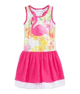Bonnie Jean Girls Tropical Racerback Tank Dress - Picture 1 of 1