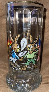Vintage Rastal Stein Germany America Flag rabbit  0.5 L - Beer Glass Cup 7” Tall - Picture 1 of 13