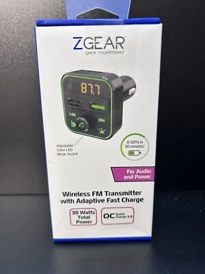 ZGear - Wireless FM Transmitter w/Adaptive Fast Charger - Image 1 of 4