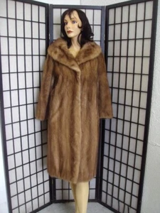 CHAQUETA ABRIGO DE PIEL DE VISÓN PASTEL CANADIENSE COMO NUEVA MUJER TALLA 4 PEQUEÑA - Imagen 1 de 6
