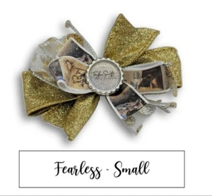 Taylor Swift HairBow FEARLESS Album Small 5" Hair Bow Handmade USA Bowin Crazy - Picture 1 of 16