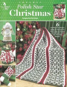 NEW CROCHET POLISH STAR CHRISTMAS STOCKING/AFGHAN/MORE!!! - Picture 1 of 2