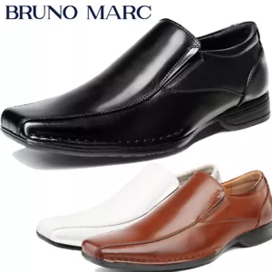 Zapatos de vestir para hombre Bruno Marc mocasines de punta cuadrada Oxford formales sin cordones zapatos - Imagen 1 de 24