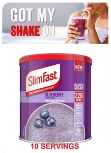 SlimFast Powder Shake Meal Replacement Weight Loss Diet Mix Blueberry Milkshake - Picture 1 of 5