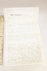 1866 Newark NJ Property Indenture Warranty Deed Ludwig Reineckr Orignal EPHEMERA - Picture 1 of 6