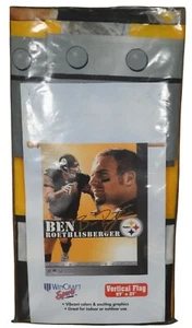 Ben Roethlisberger Pittsburgh Steelers Wincraft Verical Flag 27x37 - Picture 1 of 3