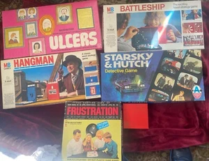 6 x Vintage GamesStarsky & Hutch, Hangman, Battleships, Ulcers, Chess Board Game - Picture 1 of 8