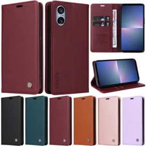 Book Wallet Leather Flip Cover Case For Sony 5 V 10 V 1 V 10 IV 5 III 1 III 5 IV - Picture 1 of 77