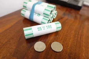 *MINT* 2023 FULL ROLL of 50 CANADA 10 Cents DIMES BU King Charles III KC3 SEALED - Picture 1 of 4