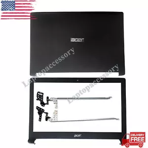 Black Lid Back Cover Bezel Hinges AP28Z000100 For Acer Aspire 5 A515-51 A515-51G - Picture 1 of 12