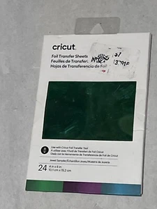 Cricut Fool Transfer Sheets Jewel Sampler 2008703 4x6 24 Aqua Emerald Purple - Picture 1 of 2