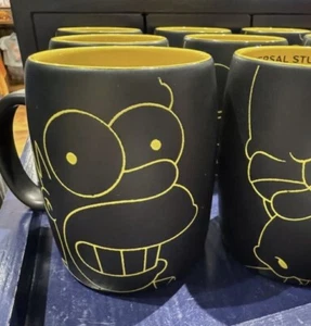Tazza Universal Studios I Simpson Homer nero opaco/giallo nuova con etichetta - Foto 1 di 1
