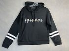 FancyQube Womens Hoodie Size M Black Friends Graphic Pullover Long Sleeve