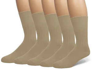 Men's Diabetic Non-Binding Loose Comfort Top Dress Socks, Seamless Toe 5-Pack - Picture 1 of 32
