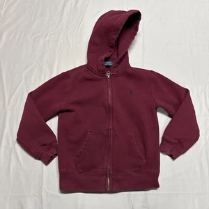 Polo Ralph Lauren Sudadera con Capucha Niños 7 Rojo Cremallera Completa Pequeño Logo Poni Sudadera - Imagen 1 de 12