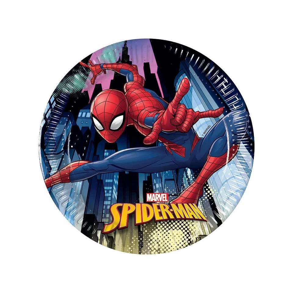 Marvel Spider-Man Themed Party Decorations Disposable Paper Plates 8 - Pack - Image 1 of 1