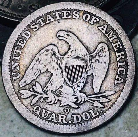 1842 O Seated Liberty Quarter 25C Ungraded Choice 90% Silver US Coin CC18783 Cover