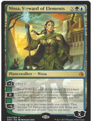 MTG 1x Nissa, Steward of Elements Amonkhet  Magic MTG NM  English Planeswalker - Bild 1 von 2