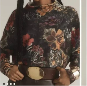 NWT Anthropologie Alani Cashmere mock neck sweater by Pilcro Printed Edition - Picture 1 of 5