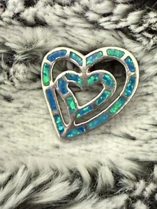 ~ VINTAGE / with OPAL & EILAT STONE - Large Pendant / Amazing Condition. - Picture 1 of 3