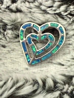 ~ VINTAGE / con PIEDRA DE ÓPALO Y EILAT - Colgante grande / Increíble estado. Foto 1 de 3