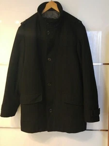 Eleganter Herren Schurwoll Mantel Schwarz Von Stones Gr. 54 - Bild 1 von 12