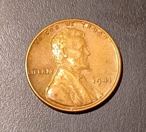1941 Lincoln Wheat Cent/Penny US No Mint Mark Circulated (#1) - Imagen 1 de 2