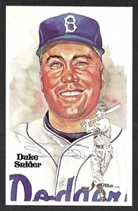 Perez Steele 1981 Duke Snider Dodgers firmado autógrafo postal automática certificado de autenticidad - Imagen 1 de 1