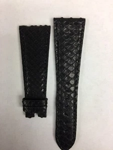 Hand Made Italian Leather Watch Band Paul Baldin 27mm- Black - Picture 1 of 4