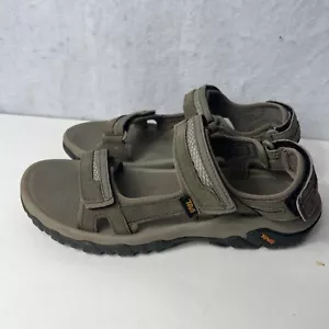 Teva Hudson Sandals Men’s Size 10 Suede Leather 1002433 Adjustable Straps Shoes - Picture 1 of 9