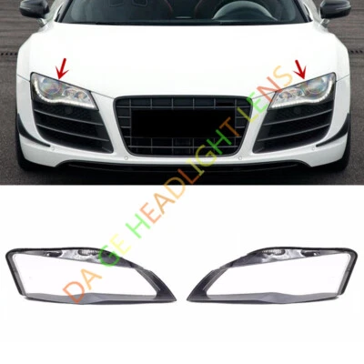 Cubierta de lente transparente para faros laterales + sellador para Audi R8 2008-2015 Foto 1 de 4