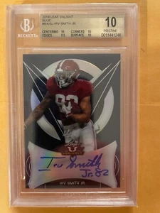 Leaf Valiant Blue 2019 Irv Smith #/25 BGS 10/10 prístina marea carmesí - Imagen 1 de 2