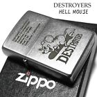 Zippo Destroyers Oil Lighter Hell Mouse Old Finish Silver Etching Japan