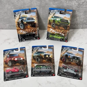 Hot Wheels Silver Series Toyota Set - Land Cruiser, Tacoma, Tundra, Off Road - Picture 1 of 7