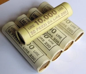 Italia Repubblica un rotolino da 50 monete 200 lire no argento - Imagen 1 de 1