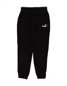 PUMA Girls Tracksuit Trousers Joggers 6-7 Years Black Cotton BI04 - Picture 1 of 3