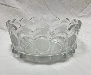 Vintage Fostoria Coin Glass 1886 Bowl Dish 7.5” Scalloped Clear Glass Liberty - Picture 1 of 7
