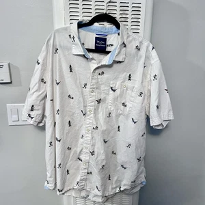 Camisa de campamento hawaiana con botones Tommy Bahama Parques Disney 3XL Mickey Mouse Surfer - Imagen 1 de 8