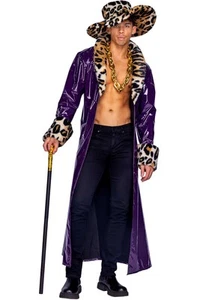 Roma 6393 2Pc King Pimp Adult Men Costume Costume Outfit Party Halloween - Picture 1 of 4