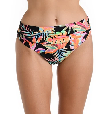 La Blanca Women Best Escape Printed Shirred Bottoms Floral Black Size 8 - Image 1 of 2