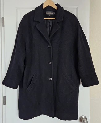 VTG Kristen Blake Over Coat Lambswool Cashmere Italian Fabric Sz 16 Mid Length - Image 1 of 4