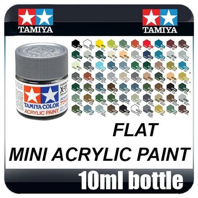 Tamiya Acrylic Mini (10mL) Flat Paint (All Colours Available) - image 1 of 4