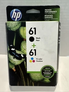 HP 61 Czarne trójkolorowe wkłady atramentowe Combo 2-pak Oryginalne OEM Oryginalne październik 2018 - Zdjęcie 1 z 6