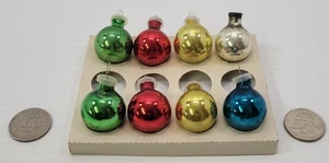VV) Vintage Howard Berger Co. Mini Glossy Glass Christmas Tree Holiday Ornaments - Picture 1 of 7
