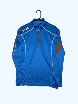 PING SensorCool 1/4 Zip Pullover Mens Medium Blue Performance Golf Long Sleeve - Image 1 of 4