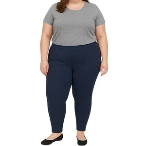 Spanx Pull-on Blue/Black Check Legging Pants size Large - Picture 1 of 7